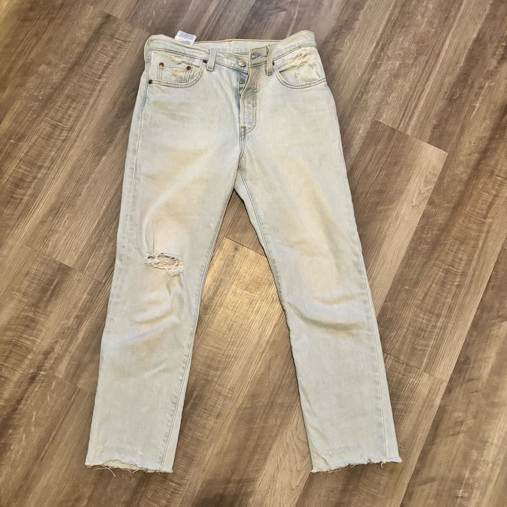 Levi's Premium 501s - distressed